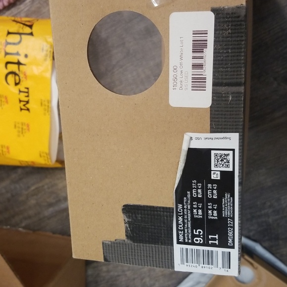 Off-White Nike Dunk Low Lot 1 of 50 M9.5/W11 features white canvas upper white - Picture 11 of 17